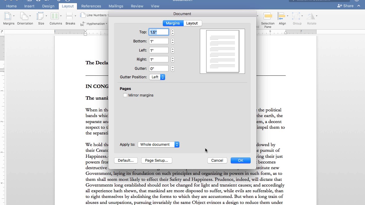 word 2016 for mac switch between documents
